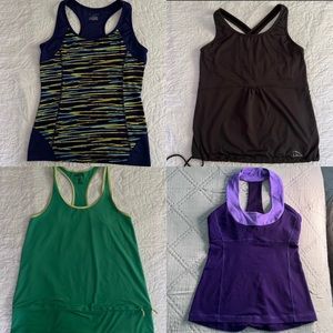4 for price of 1 lululemon /Ideology/LlBean and TakGear  Fitness tank tops